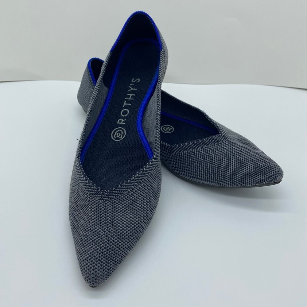 Rothy’s ‘The Point’ Navy Flats Size 7